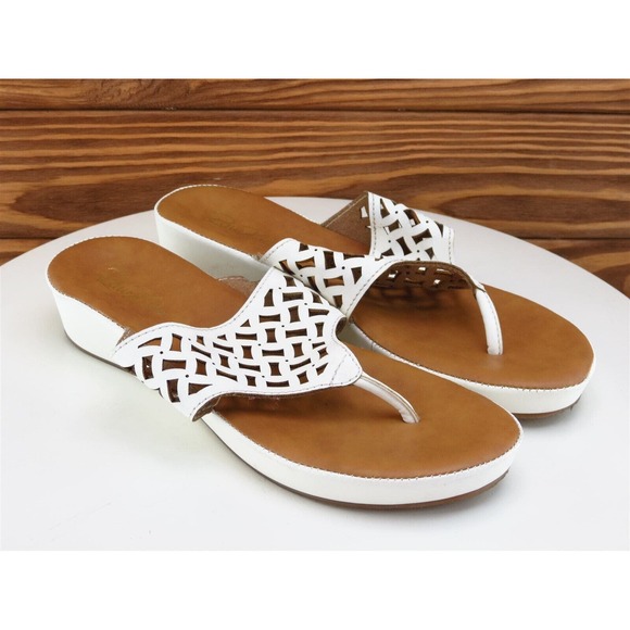 RAW Hide Size 38 Sandal Flip Flop White‎ Synthetic Women M - Picture 4 of 10